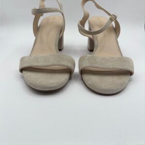 Cole Haan Beige Block Heel Sandals